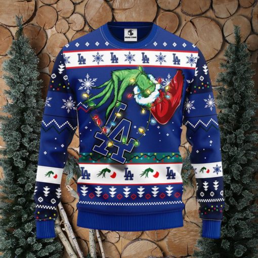 Los Angeles Dodgers Grinch Christmas Ugly Sweater