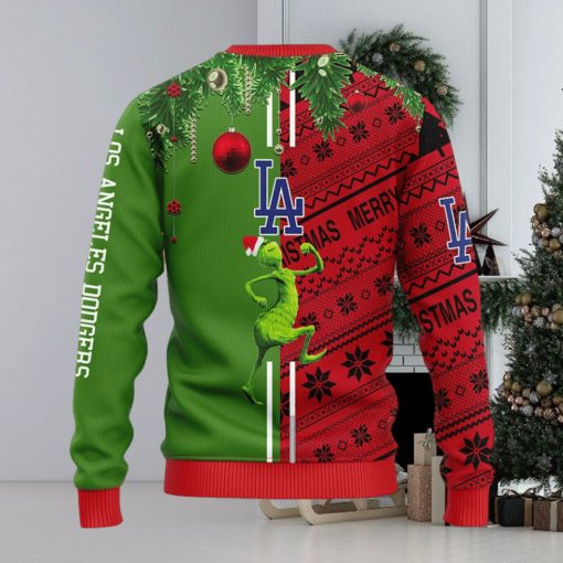 Los Angeles Dodgers Grinch & Scooby doo Christmas Ugly Sweater 1