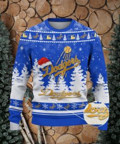 Los Angeles Dodgers Logo Wearing Santa Hat Christmas Gift Ugly Christmas Sweater For Men And Women Gift