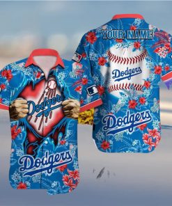 Los Angeles Dodgers MLB Custom Name Aloha 3D Hawaiian Shirt Summer Gift