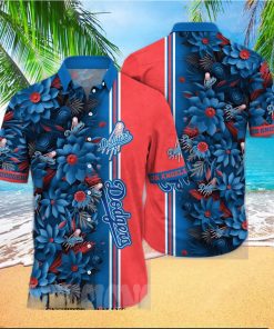 Los Angeles Dodgers MLB Flower 3D Full Print Hawaiian Shirt