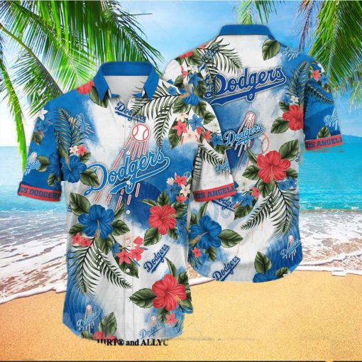 Los Angeles Dodgers MLB Flower All Over Printed Classic Hawaiian Shirt