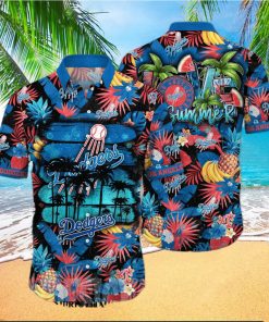 Los Angeles Dodgers MLB Flower Full Printed 3D Hawaiian Shirt