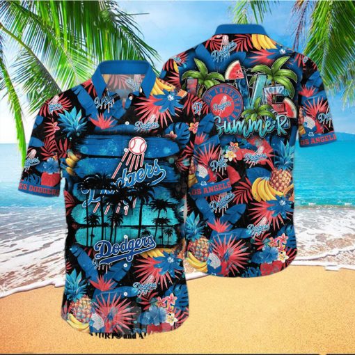 Los Angeles Dodgers MLB Flower Full Printed 3D Hawaiian Shirt