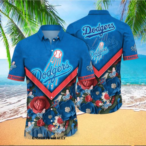 Los Angeles Dodgers MLB Flower Full Printing 3D Hawaiian Shirt