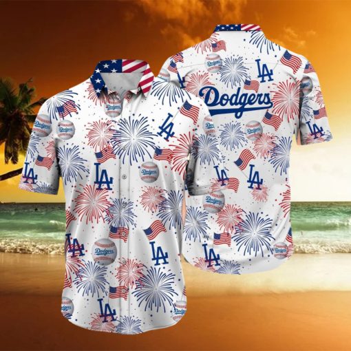 Los Angeles Dodgers MLB Happy 4th Of July USA Hawaiian Shirt Happy Holiday Gift