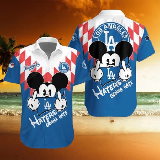 Los Angeles Dodgers Mickey Haters Gonna Hate Hawaiian Shirt Cute Gift For Men And Women