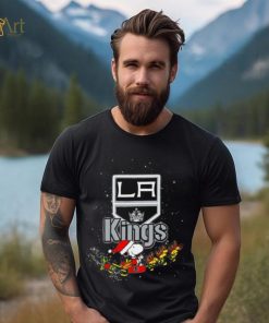 Los Angeles Kings NHL Santa Snoopy and Woodstock Christmas T Shirt