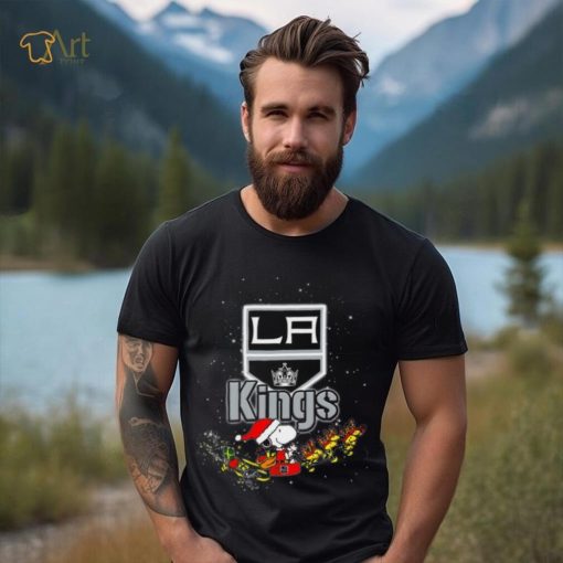 Los Angeles Kings NHL Santa Snoopy and Woodstock Christmas T Shirt