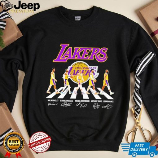 Los Angeles Lakers Abbey Road signatures shirt