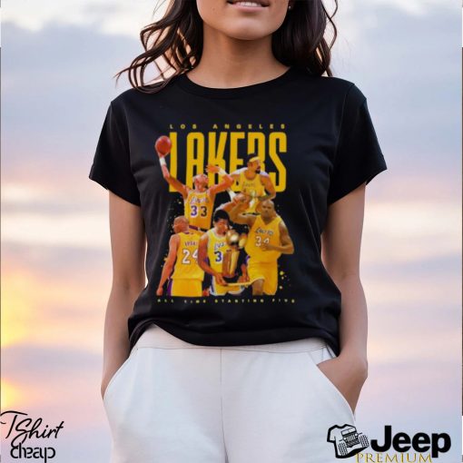 Los Angeles Lakers All Time Starting Five 2023 T Shirt