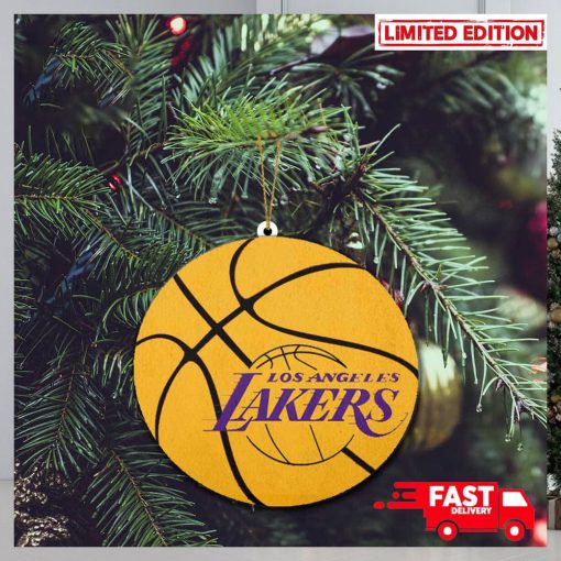 Los Angeles Lakers And Basketball For Fans Christmas 2023 Tree Decorations Ornament