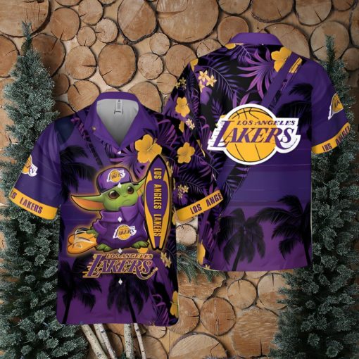 Los Angeles Lakers Baby Yoda National Basketball Association 2024 Hawaiian Shirt