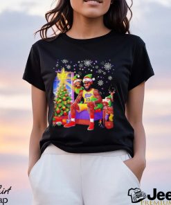 Los Angeles Lakers LeBron James court kings elf man Christmas shirt