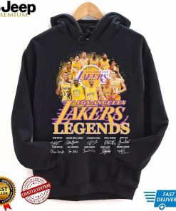 Los Angeles Lakers Legends Teams Kobe Bryant Kareem About Jabbar Shaquille O’neal Signature Shirt