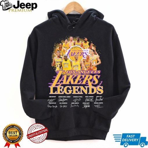 Los Angeles Lakers Legends Teams Kobe Bryant Kareem About Jabbar Shaquille O’neal Signature Shirt