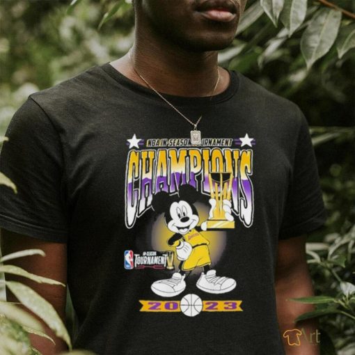 Los Angeles Lakers Mickey Mouse NBA in Season Tournament Champions 2023 Shirt