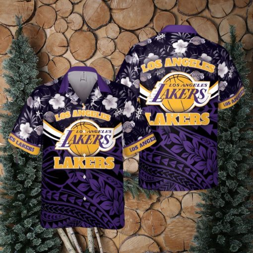 Los Angeles Lakers National National Basketball Association 2024 Polynesian Pattern Hawaiian Shirt