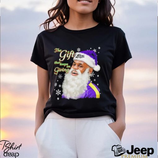 Los Angeles Lakers Santa LeBron James court kings the gift that keeps on giving Christmas shirt