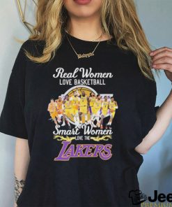 Los Angeles Lakers real Women love basketball smart Women love the Lakers signatures shirt