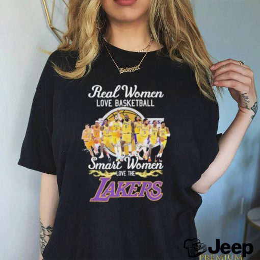 Los Angeles Lakers real Women love basketball smart Women love the Lakers signatures shirt