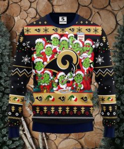 Los Angeles Rams 12 Grinch Xmas Day Christmas Ugly Sweater