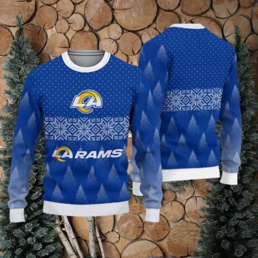 Los Angeles Rams Fans Pattern Traditional Knitted Christmas Sweater