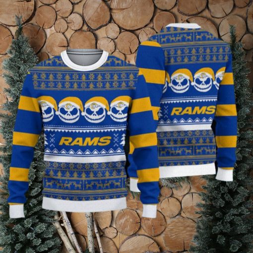 Los Angeles Rams Fans Reindeer Pattern Ugly Christmas Sweater Gift