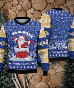 Los Angeles Rams Fans Santa Claus Pattern Ugly Christmas Sweater Gift