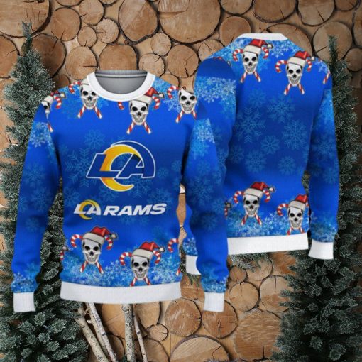 Los Angeles Rams Fans Skull Family Knitted Christmas Sweater