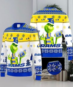 Los Angeles Rams Grinch Ugly Christmas Sweater Xmas 3D Printed Christmas Sweater Gift