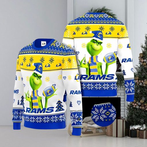 Los Angeles Rams Grinch Ugly Christmas Sweater Xmas 3D Printed Christmas Sweater Gift