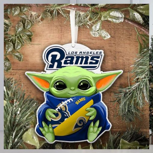 Los Angeles Rams NFL Baby Yoda Star Wars Christmas Ornament