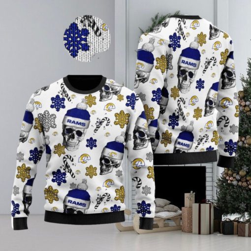 Los Angeles Rams NFL Football Team Santa Skulls Ugly Christmas Sweater