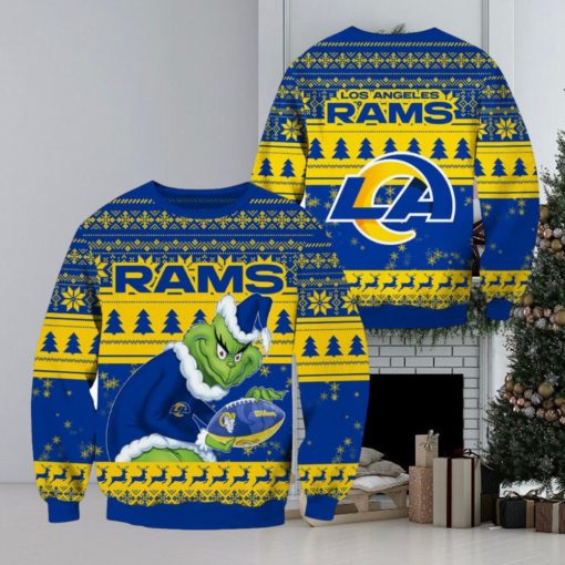 Los Angeles Rams NFL Grinch Christmas Ugly Sweater Fans Gift Funny For Men And Women