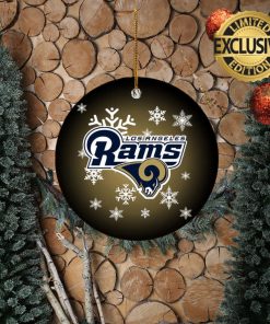 Los Angeles Rams NFL Merry Christmas Circle Decorations Ornament