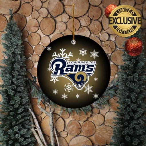 Los Angeles Rams NFL Merry Christmas Circle Decorations Ornament