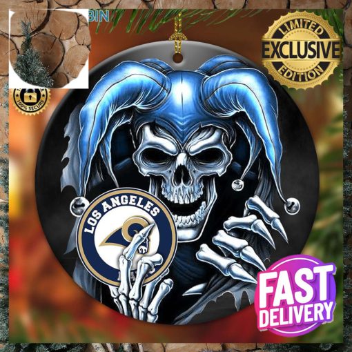 Los Angeles Rams NFL Skull Joker 2023 Holiday Gifts Christmas Decorations Ornament