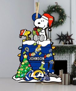 Los Angeles Rams NFL Snoopy Ornament Personalized Christmas 2023 Holidays