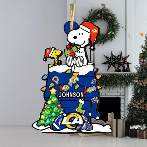 Los Angeles Rams NFL Snoopy Ornament Personalized Christmas 2023 Holidays