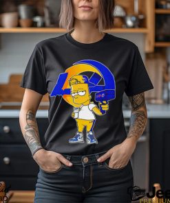 Los Angeles Rams NFL X Bart Simpson cartoon shirt