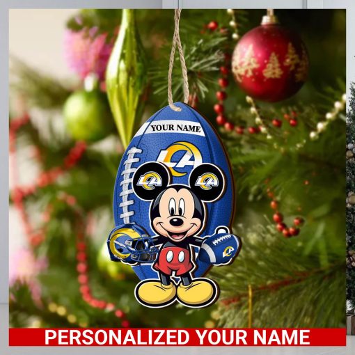 Los Angeles Rams Personalized Your Name Mickey Mouse And NFL Team Ornament SP161023178ID03