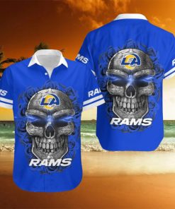 Los Angeles Rams Skull 3D Hawaiian Shirt Summer Collection