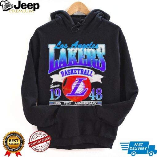 Los angeles Lakers basketball since 1948 NBA 75th anniversary shirt