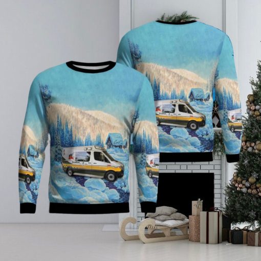 Louisiana Acadian Ambulance 3D Ugly Christmas Sweater