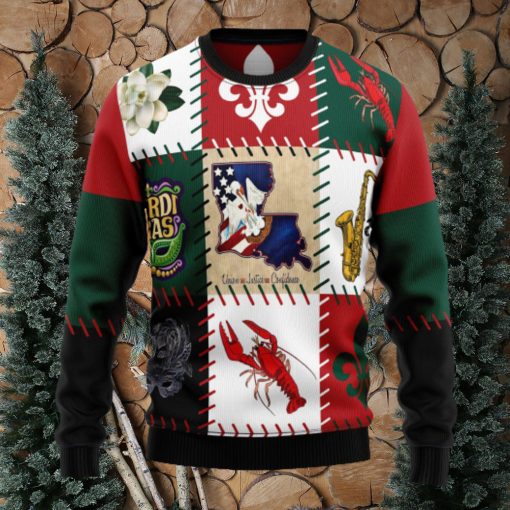 Louisiana Famous Things Ugly Christmas Sweater Thankgiving Gift Men Women