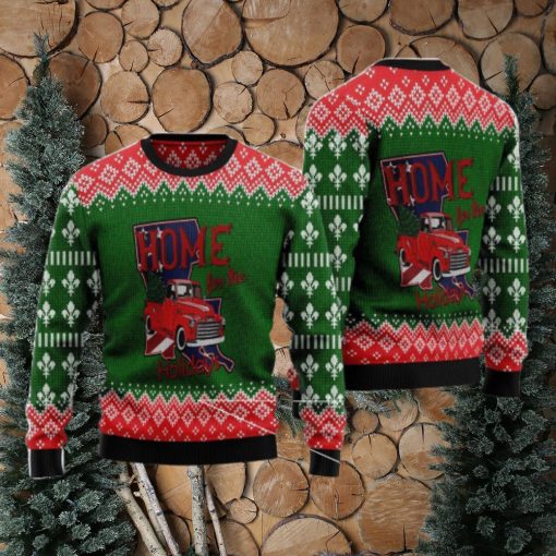 Louisiana Home For Christmas Ugly Christmas Sweater Family Noel Gift