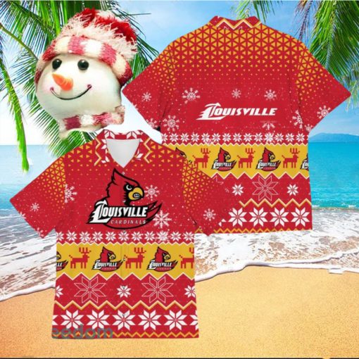 Louisville Cardinals Best Ugly Christmas 3D Hawaiian Shirt Printed Fans Gift For Family Holidays