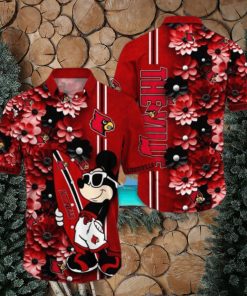 Louisville Cardinals Hawaiian Shirt Mickey Love Surfing Trending Summer Gift