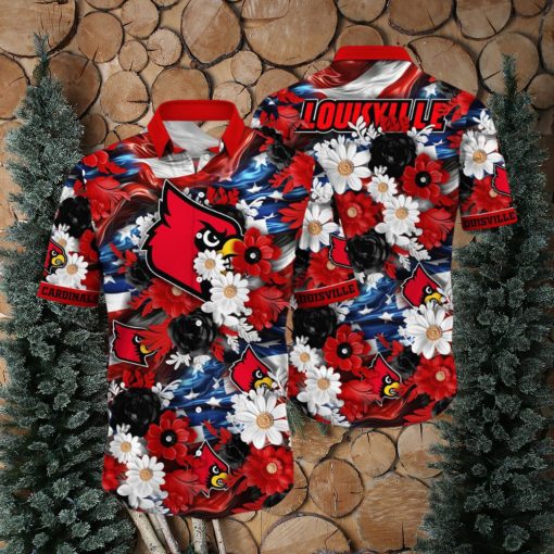 Louisville Cardinals NCAA2 Hawaii Shirt Independence Day